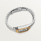Santos de Cartier Large 39.8mm Steel Yellow Gold Bezel Silvered Opaline Dial Steel Bracelet Self-Winding Watch
