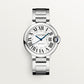 Ballon Bleu 36mm Steel Automatic Silver Guilloché Dial Steel Bracelet Watch
