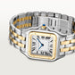 Panthère de Cartier Large 42mm x 31mm Yellow Gold Steel Blue Crown Silvered Dial Yellow Gold Steel Bracelet Quartz Watch