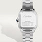 Santos de Cartier Medium 35.1mm Steel Blue Crown Silvered Opaline Dial Steel Bracelet Automatic Watch