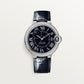 Ballon Bleu 36mm White Gold Diamond Case Aventurine Dial Blue Alligator Strap Automatic Watch