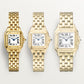 Panthère Mini 25.1mm x 18.5mm Yellow Gold Blue Sapphire Crown Silver Dial Yellow Gold Bracelet Quartz Watch