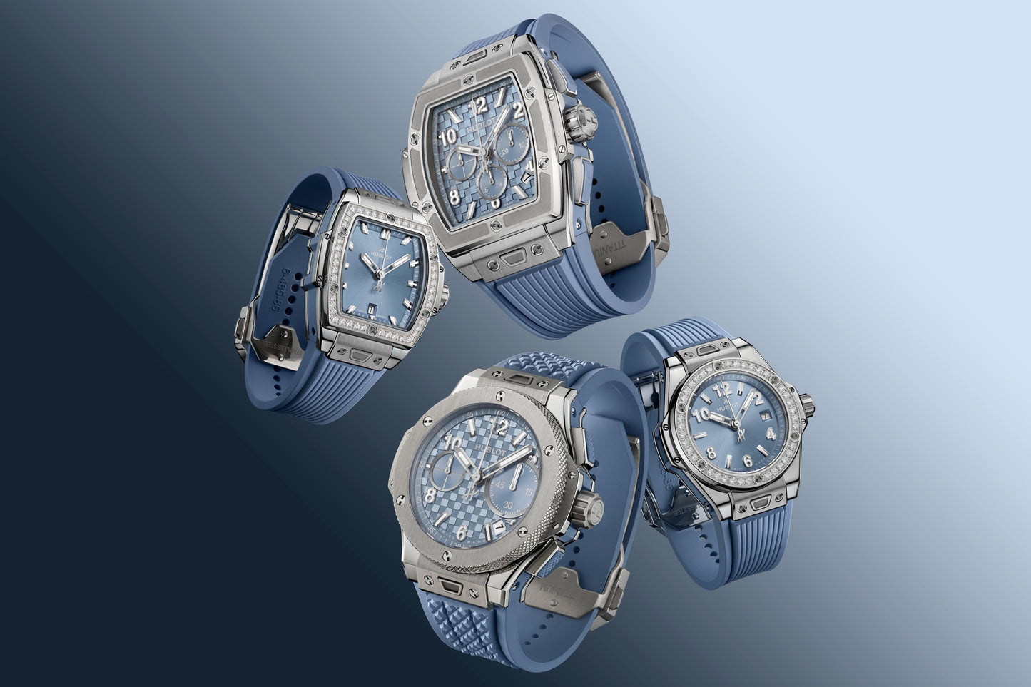 Spirit of Big Bang Steel Coal Blue Diamonds 32 mm