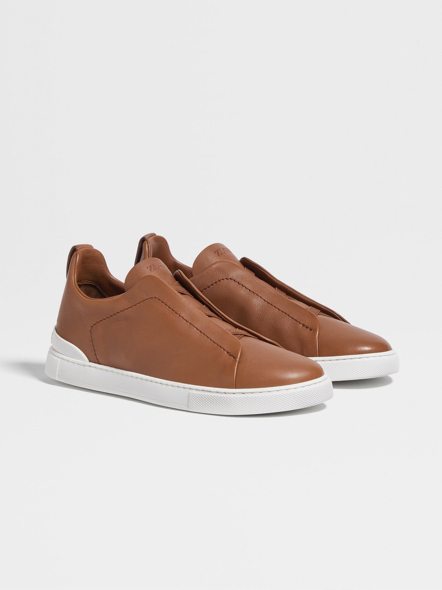 Light Blue - Brown ZEGNA Triple Stitch™ SECONDSKIN Sneakers