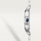 Santos Large 39.8mm Steel Blue Crown Graduated Blue Dial Steel Bracelet Automatic Watch