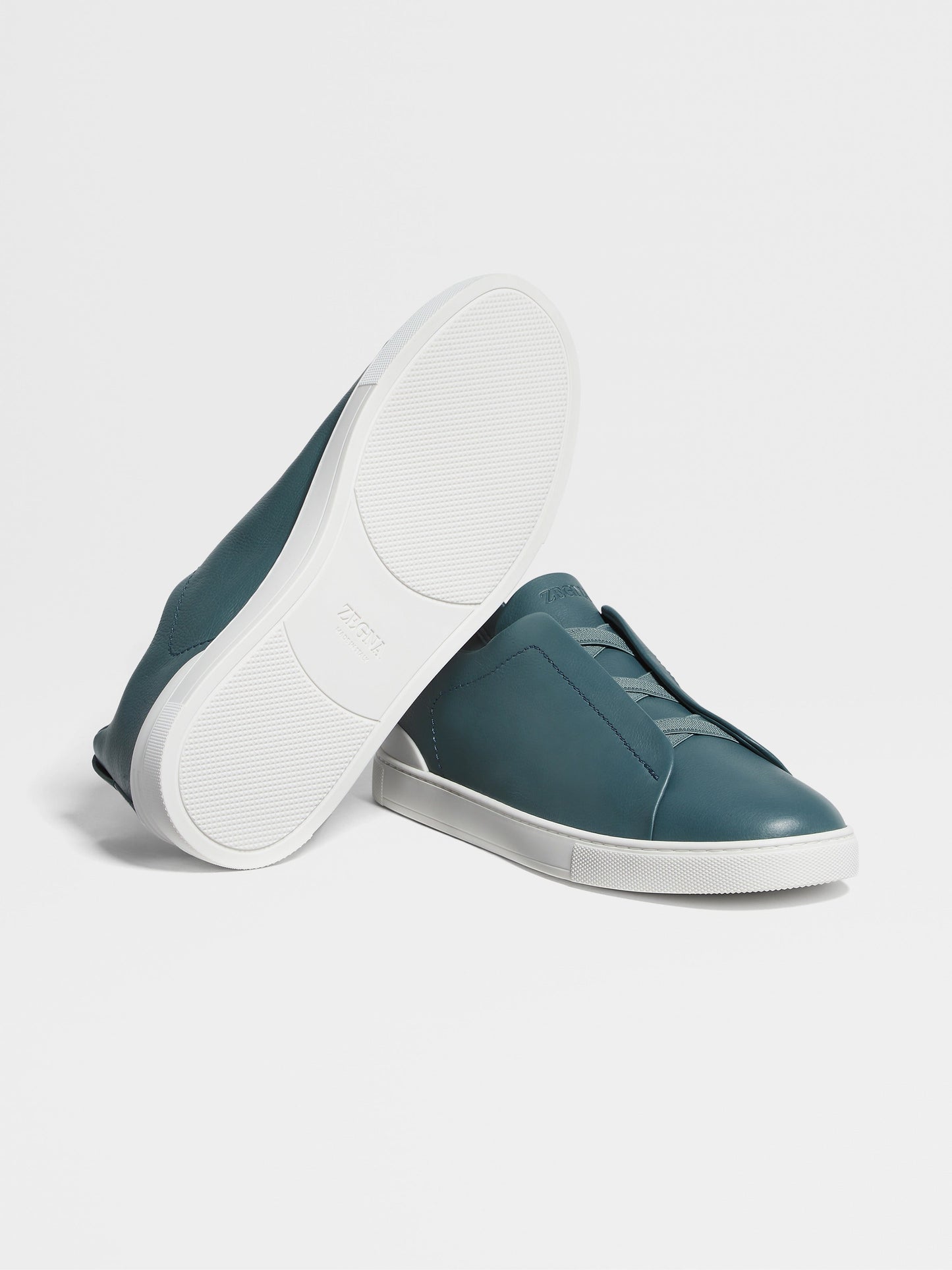 Light Blue - Brown ZEGNA Triple Stitch™ SECONDSKIN Sneakers