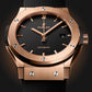 Classic Fusion 42 mm King Gold Matte Black Dial Rubber Strap Watch