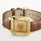Santos-Dumont Extra-Large 46.6mm x 33.9mm Yellow Gold Wood-Inspired Golden Dial Brown Alligator Strap Self-Winding Watch