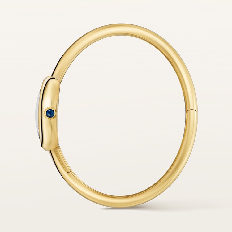 Baignoire Mini 18K Yellow Gold Silvered Dial Yellow Gold Bracelet Watch