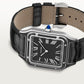 Santos-Dumont Large 43.5mm x 31.4mm Steel Black Lacquer Black Dial Black Alligator Strap Manual-Winding Watch