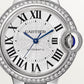 Ballon Bleu 33mm Steel Diamond Bezel Silvered Flinqué Dial Steel Bracelet Automatic Watch