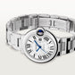Ballon Bleu 33mm Steel Automatic Silver Guilloché Dial Steel Bracelet Watch