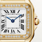 Panthère Small 30.3mm x 22.0mm Yellow Gold Diamond Bezel Diamond Crown Silvered Dial Yellow Gold Bracelet Quartz Watch