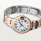Ballon Bleu 33mm Steel Rose Gold Automatic Silver Guilloché Dial Two-Tone Bracelet Watch