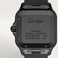 Santos de Cartier Large 39.8mm Steel Black Dial Rubber Strap Self-Winding Watch