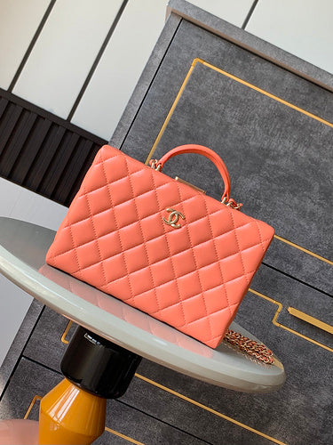 Rectangular Quilted Top Handle Bag