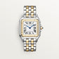 Panthère Large 42.0mm x 31.0mm Yellow Gold Steel Blue Spinel Crown Silver Dial Yellow Gold Steel Bracelet Quartz Watch