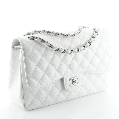 Classic Double Flap Bag Quilted Caviar Jumbo