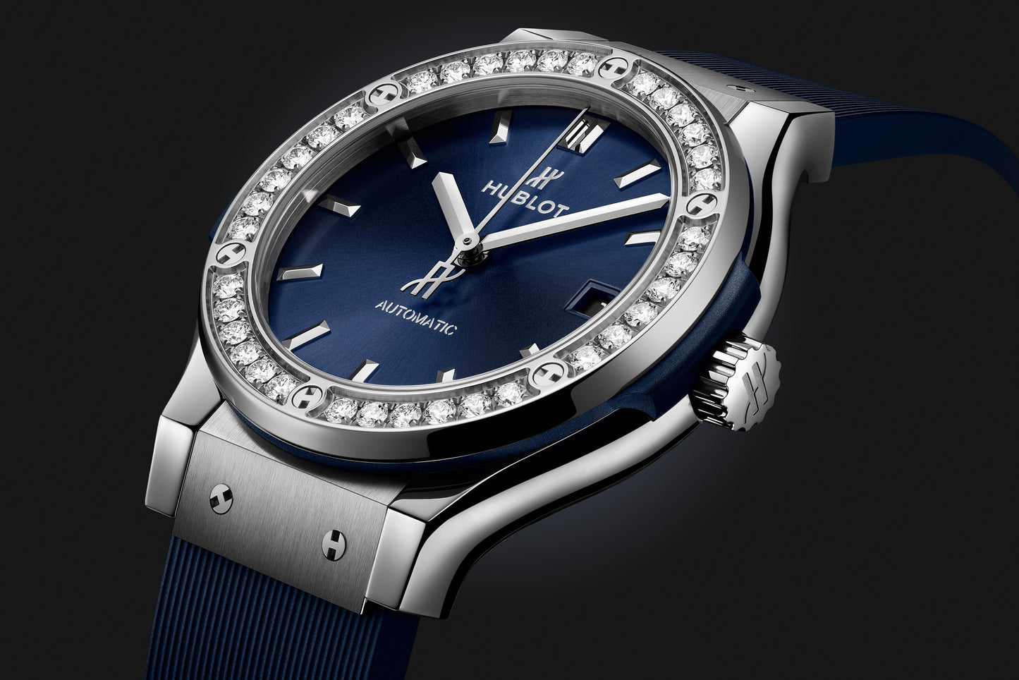 Classic Fusion Titanium Blue Diamonds 38 mm Watch