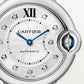 Ballon Bleu 33mm Steel Automatic Silvered Flinqué Dial Diamond-Set Steel Bracelet Watch