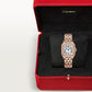 Panthère Medium 36.5mm x 26.7mm Rose Gold Diamond Crown Silver Dial Rose Gold Bracelet Quartz Watch
