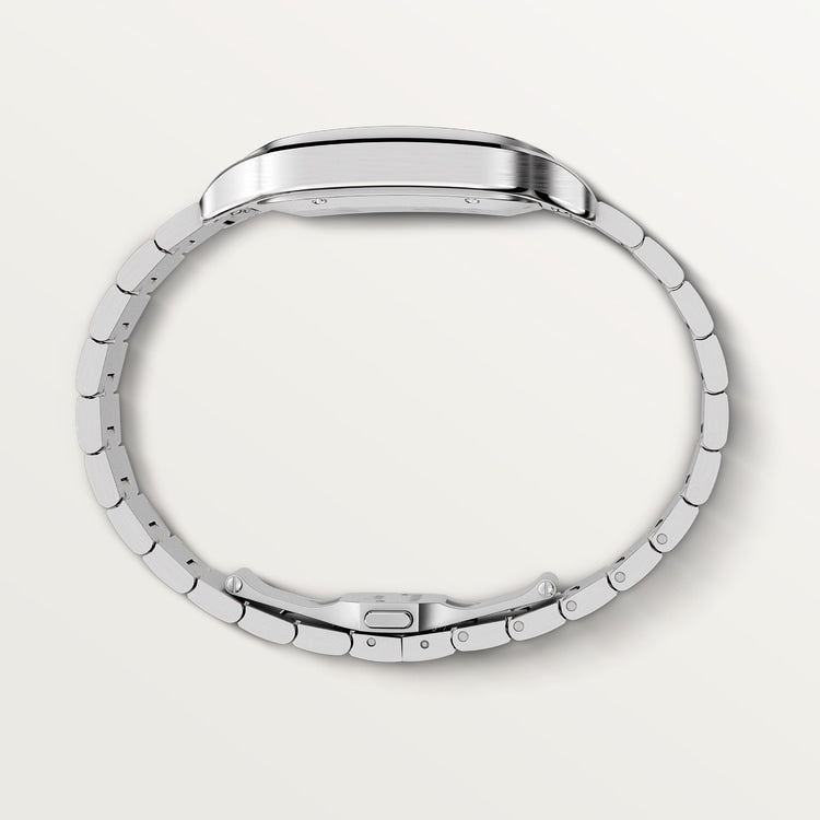 Santos de Cartier Large 39.8mm Steel Blue Crown Silvered Opaline Dial Steel Bracelet Self-Winding Watch