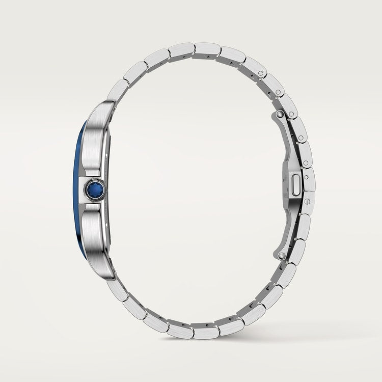 Santos de Cartier Skeleton Large 39.8mm Steel Blue Crown Skeleton Dial Steel Bracelet Manual-Winding Watch