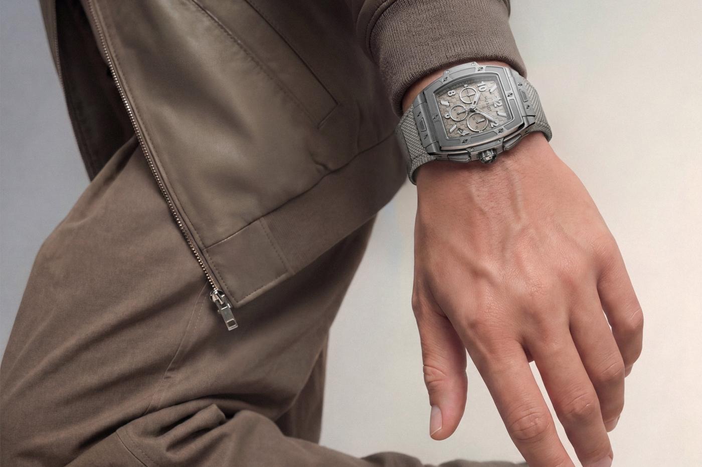Spirit of Big Bang Essential Taupe 42 mm Titanium Skeleton Chronograph Watch