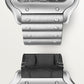 Santos de Cartier Dual Time Large 40.2mm Steel Blue Crown Anthracite Gray Dial Steel Bracelet Automatic Watch