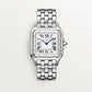 Panthère de Cartier Medium 27mm x 37mm Steel Blue Crown Silvered Dial Steel Bracelet Quartz Watch