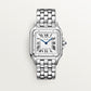 Panthère de Cartier Large 42mm x 31mm Steel Blue Crown Silver Dial Steel Bracelet Quartz Watch