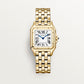 Panthère Medium 29mm x 37mm Yellow Gold Blue Sapphire Crown Silvered Dial Yellow Gold Bracelet Quartz Watch