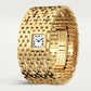 Panthère de Cartier Mini 22.4mm x 19.1mm Yellow Gold Blue Hands Silvered Dial Yellow Gold Bracelet Quartz Watch