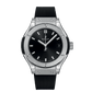 Classic Fusion Titanium Black Sunray Dial Rubber Strap Watch