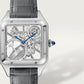 Santos-Dumont Skeleton 31mm x 43.5mm Steel Gray Lacquer Gray Alligator Strap Self-Winding Watch