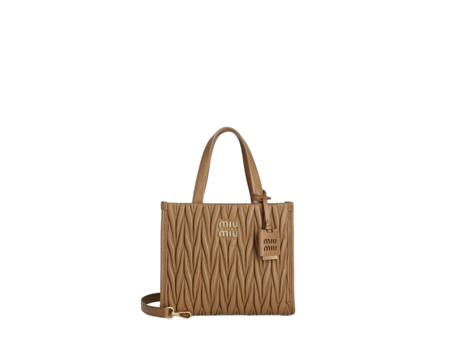 Miu Miu Matelassé Nappa Leather Tote