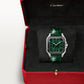Santos de Cartier Large 39.8mm Steel Green Crown Green Dial Steel Bracelet Self-Winding Watch