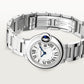 Ballon Bleu 28mm Steel Automatic Silvered Opaline Dial Steel Bracelet Watch