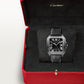 Santos de Cartier Large 39.8mm Steel Black Dial Rubber Strap Self-Winding Watch