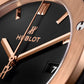 Classic Fusion 42 mm King Gold Matte Black Dial Rubber Strap Watch