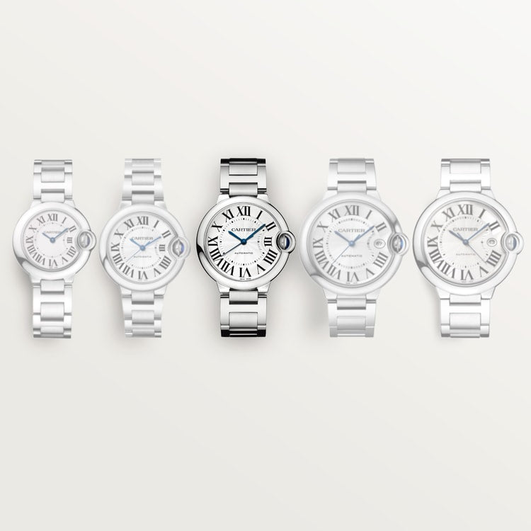 Ballon Bleu 36mm Steel Automatic Silver Guilloché Dial Steel Bracelet Watch