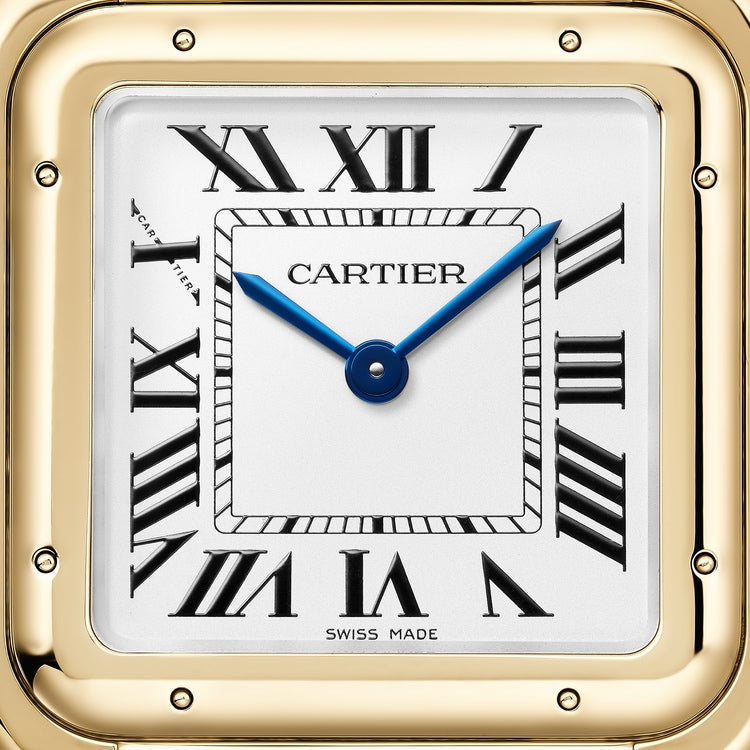 Panthère de Cartier Large 42mm x 31mm Yellow Gold Blue Crown Silvered Dial Yellow Gold Bracelet Quartz Watch