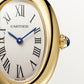 Baignoire Small 31.4mm x 23.1mm Yellow Gold Beaded Crown Sapphire Cabochon Silvered Dial Yellow Gold Bracelet Quartz Watch