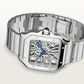 Santos de Cartier Large 39.8mm Steel Blue Crown Skeleton Dial Steel Bracelet Manual-Winding Watch