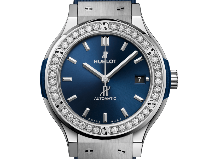 Classic Fusion Titanium Blue Diamonds 38 mm Watch