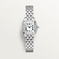 Panthère Mini 25.1mm x 18.5mm Steel Blue Crown Silvered Dial Steel Bracelet Quartz Watch