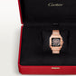 Santos de Cartier Large 39.7mm Rose Gold Blue Crown Skeleton Dial Rose Gold Bracelet Manual-Winding Watch