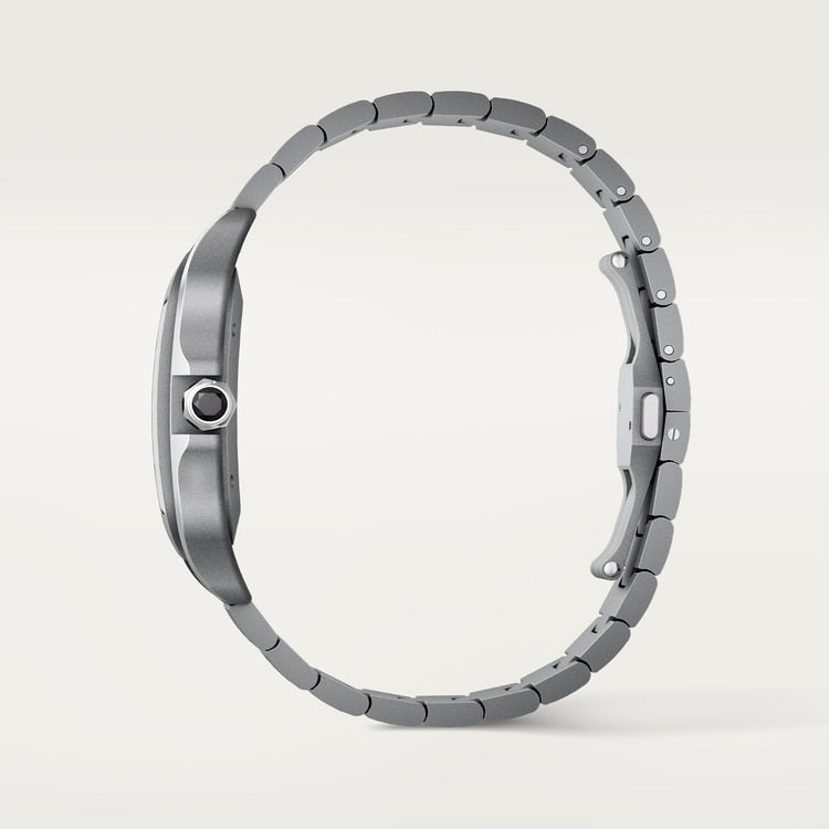 Santos de Cartier Large 39.8mm Titanium Silvered Opaline Dial Titanium Bracelet Self-Winding Watch