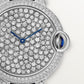 Ballon Bleu 37mm White Gold Diamond Case Diamond Dial Diamond Buckle Alligator Strap Automatic Watch