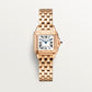 Panthère Small 23mm x 30mm Rose Gold Blue Crown Silvered Dial Rose Gold Bracelet Quartz Watch